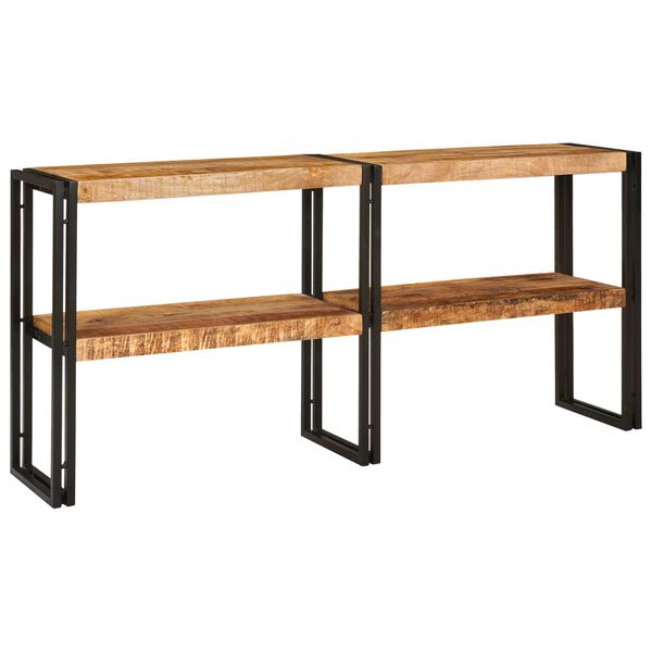 vidaXL Τραπέζι Κονσόλας 160x33x75 εκ Μασίφ Τραχύ Ξύλο Μάνγκο