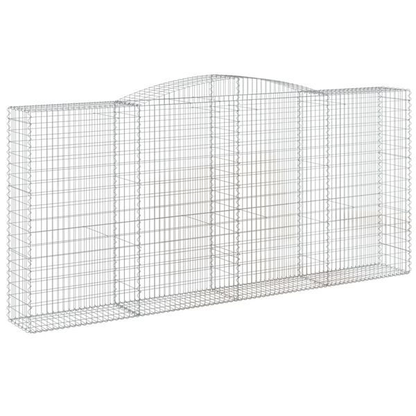 vidaXL Συρματοκιβώτια Τοξωτά 10 τεμ. 400x50x180/200 εκ. Γαλβαν. Ατσάλι