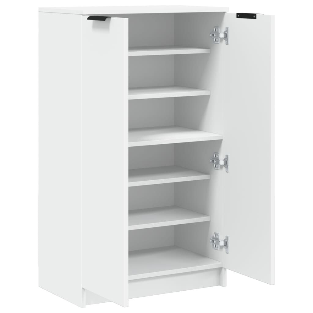 vidaXL Παπουτσοθήκη Λευκή 59x35x100 εκ. από Επεξεργασμένο Ξύλο
