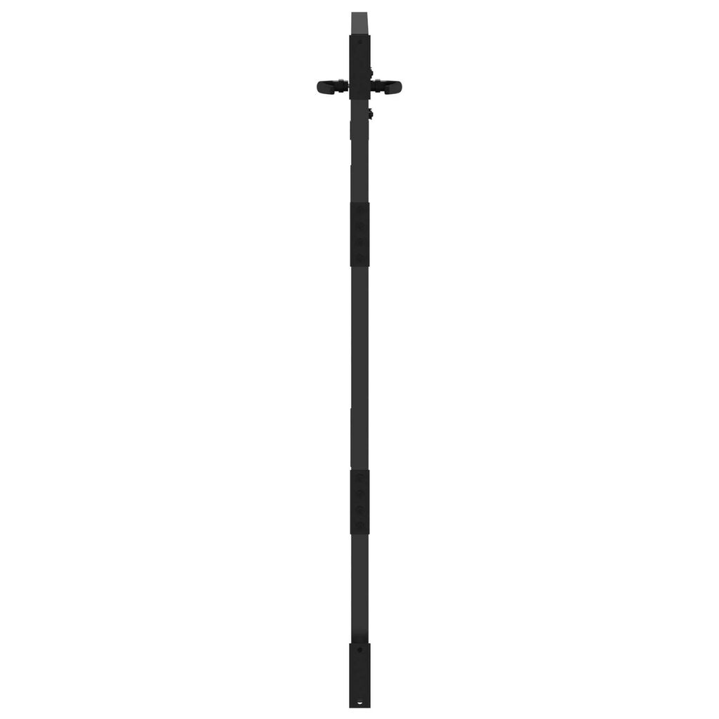 vidaXL Πύλη Κήπου Μαύρο 105 x 150 cm Ατσάλι με Επικάλυψη Πούδρας