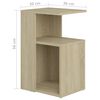 vidaXL Τραπέζι Βοηθητικό Sonoma Δρυς 36 x 30 x 56 εκ. από Επεξ. Ξύλο