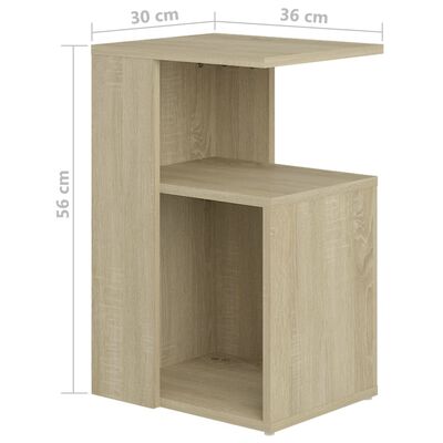 vidaXL Τραπέζι Βοηθητικό Sonoma Δρυς 36 x 30 x 56 εκ. από Επεξ. Ξύλο