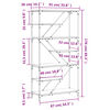 vidaXL Βιβλιοθήκη Γκρι Sonoma 91 x 36 x 176 εκ. Επεξεργ. Ξύλο / Ατσάλι