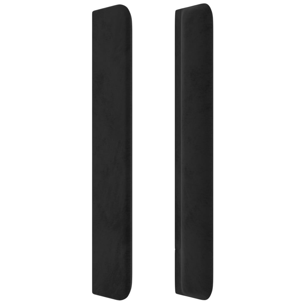 vidaXL Κεφαλάρι με Πτερύγια Μαύρο 163x16x118/128 εκ. Βελούδινο