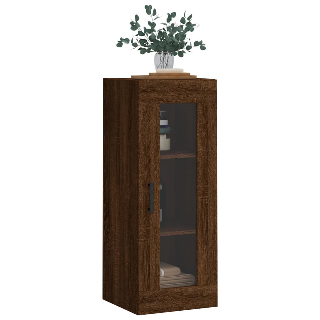 vidaXL Ντουλάπι Τοίχου Καφέ Δρυς 34,5 x 34 x 90 εκ.