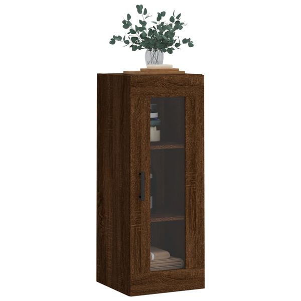 vidaXL Ντουλάπι Τοίχου Καφέ Δρυς 34,5 x 34 x 90 εκ.