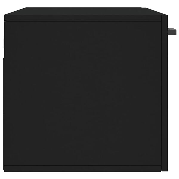 vidaXL Ντουλάπι Τοίχου Μαύρο 80 x 36,5 x 35 εκ. από Επεξεργασμένο Ξύλο