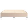 vidaXL Κρεβάτι Boxspring με Στρώμα Καπουτσίνο 180x200 εκ. Συνθ. Δέρμα