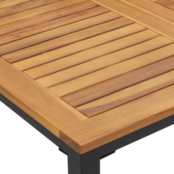 vidaXL Τραπέζι Κήπου 200x90x75 εκ από Στερεό Ξύλο Ακακίας και Μέταλλο