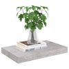 vidaXL Ράφια Τοίχου 4 τεμ. Γκρι Σκυροδέματος 40 x 23 x 3,8 εκ. MDF