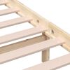 vidaXL Πλαίσιο Κρεβατιού 135 x 190 εκ. από Μασίφ Ξύλο Double
