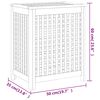 vidaXL Καλάθι Άπλυτων 50x35x60 εκ. από Μασίφ Ξύλο Teak