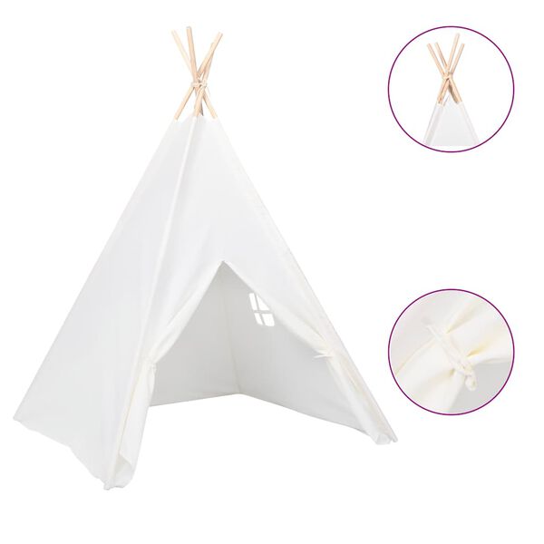 vidaXL &Sigma;&kappa;&eta;&nu;ή Teepee &Pi;&alpha;&iota;&delta;&iota;&kappa;ή &Lambda;&epsilon;&upsilon;&kappa;ή 120x120x150 &epsilon;&kappa;. Peach Skin &mu;&epsilon; &Sigma;ά&kappa;&omicron;