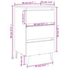 vidaXL Κομοδίνα 2 τεμ. Λευκά 40 x 35 x 69 εκ. με Μεταλλικά Πόδια