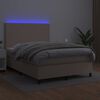 vidaXL &Kappa;&rho;&epsilon;&beta;ά&tau;&iota; Boxspring &Sigma;&tau;&rho;ώ&mu;&alpha;&LED &Kappa;&alpha;&pi;&omicron;&upsilon;&tau;&sigma;ί&nu;&omicron; 140x200 &epsilon;&kappa;. &Sigma;&upsilon;&nu;&theta;. &Delta;έ&rho;&mu;&alpha;