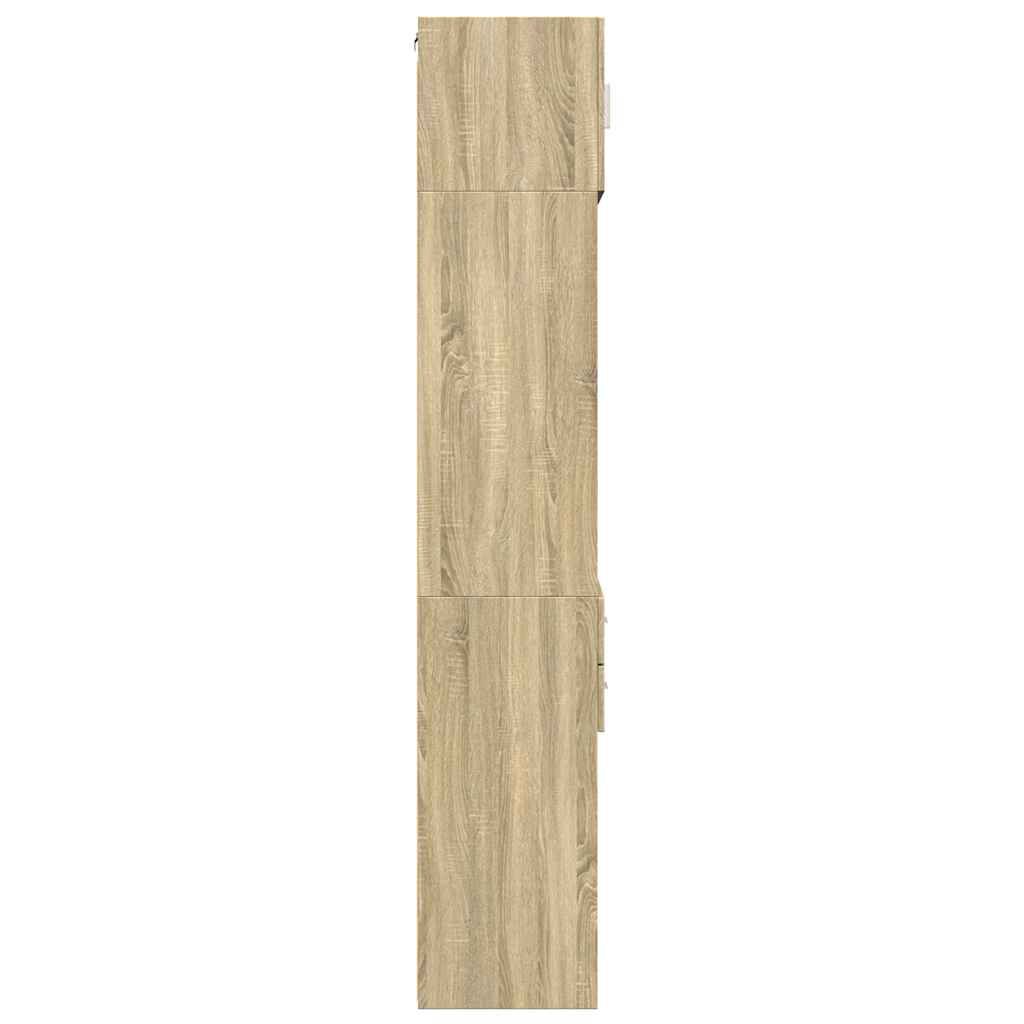 vidaXL Ντουλάπι Αποθήκευσης Στενό Δρυς 50x42,5x225 εκ. Επεξεργ. Ξύλο