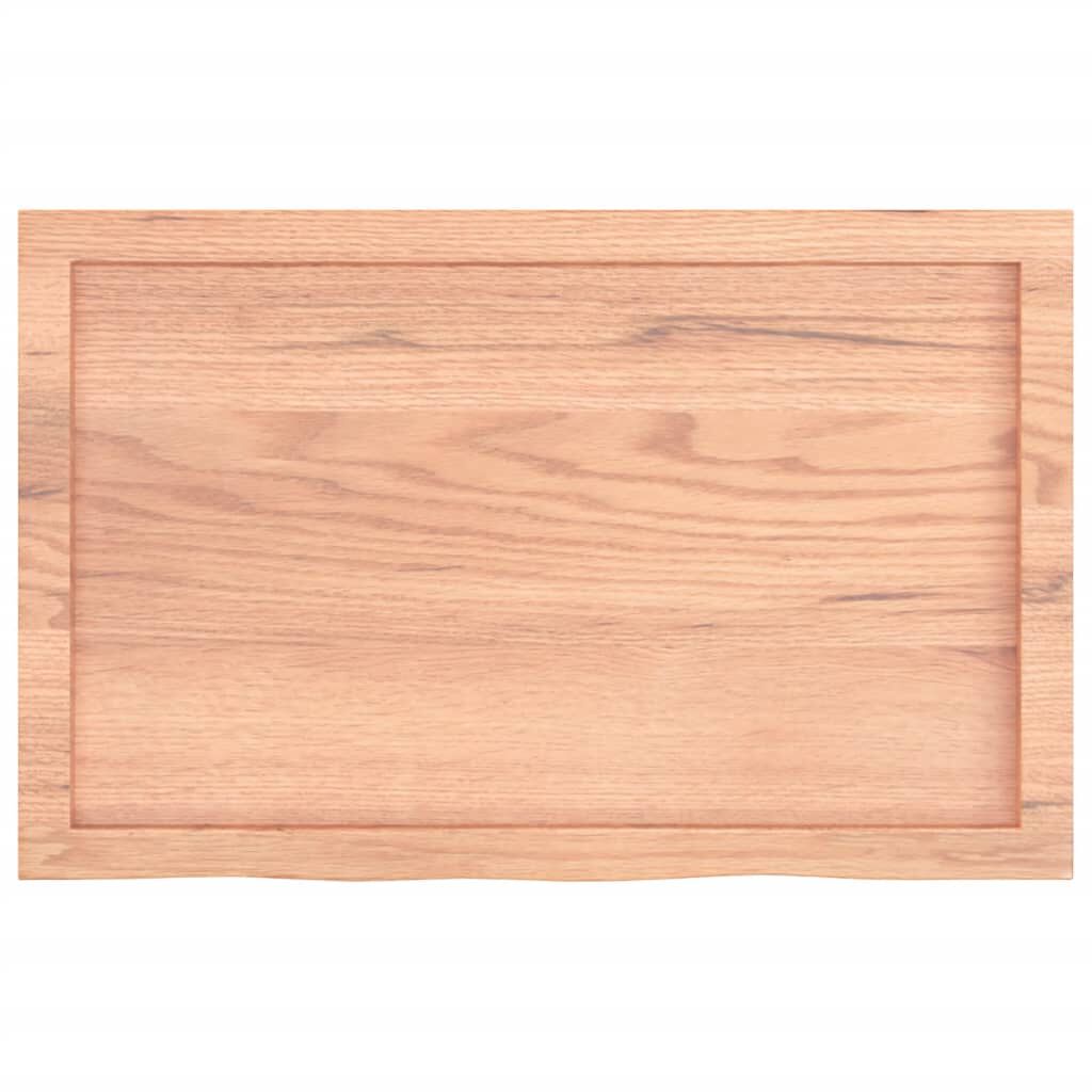 vidaXL Πάγκος Μπάνιου Αν. Καφέ 80x50x(2-4) εκ. Επεξεργ. Μασίφ Ξύλο