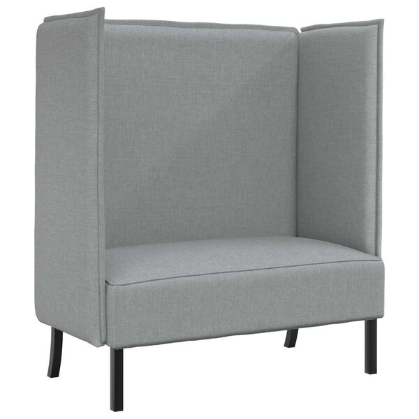 vidaXL Καναπές με ψηλή πλάτη Ανοιχτό γκρι 109x56x121 cm Ύφασμα