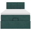 vidaXL Οθωμανικό κρεβάτι με στρώμα σκούρο πράσινο 80x200cm Velvet