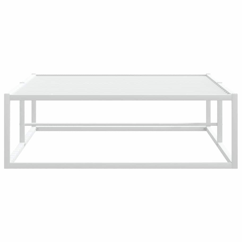 vidaXL Πλαίσιο κρεβατιού χωρίς στρώμα Λευκό 90x200 cm Μεταλλικό