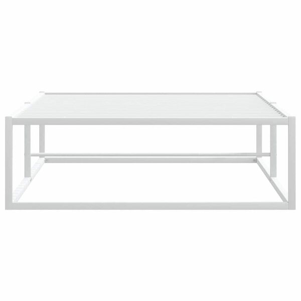 vidaXL Πλαίσιο κρεβατιού χωρίς στρώμα Λευκό 90x200 cm Μεταλλικό