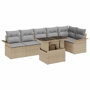 vidaXL &Sigma;&epsilon;&tau; &Kappa;&alpha;&nu;&alpha;&pi;έ &Kappa;ή&pi;&omicron;&upsilon; &mu;&epsilon; &mu;&alpha;&xi;&iota;&lambda;ά&rho;&iota; 7 pcs &Mu;&pi;&epsilon;&zeta; &sigma;&upsilon;&nu;&theta;&epsilon;&tau;&iota;&kappa;ό &rho;&alpha;&tau;ά&nu;