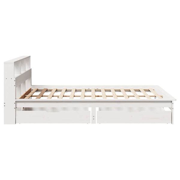 vidaXL Κρεβάτι Βιβλιοθήκη Χωρίς Στρώμα 150x200 εκ Μασίφ Ξύλο Πεύκου