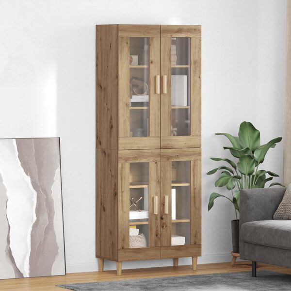 vidaXL Highboard Artisan Oak 69,5 x 34 x 180 &epsilon;&kappa;. &Epsilon;&pi;&epsilon;&xi;&epsilon;&rho;&gamma;&alpha;&sigma;&mu;έ&nu;&omicron; &xi;ύ&lambda;&omicron;