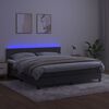 vidaXL &Kappa;&rho;&epsilon;&beta;ά&tau;&iota; Boxspring &mu;&epsilon; &Sigma;&tau;&rho;ώ&mu;&alpha; & LED &Sigma;&kappa;. &Gamma;&kappa;&rho;&iota; 160x200&epsilon;&kappa;. &Beta;&epsilon;&lambda;&omicron;ύ&delta;&iota;&nu;&omicron;