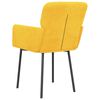 vidaXL Καρέκλες Τραπεζαρίας 2 τεμ. Κίτρινες Βελούδινες