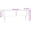 vidaXL Κεφαλάρι με Πτερύγια Γκρι 203x23x78/88 εκ. Συνθετικό Δέρμα