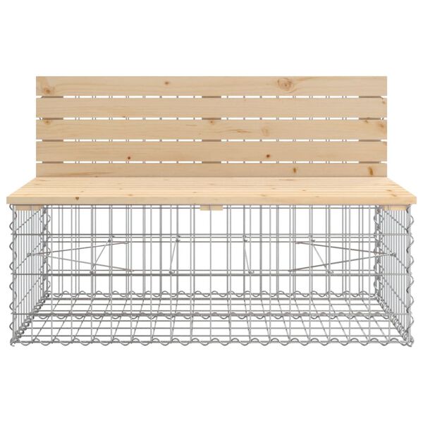 vidaXL Παγκάκι Κήπου Συρματοκιβώτιο 287x71x65,5 εκ. Μασίφ Ξύλο Πεύκου