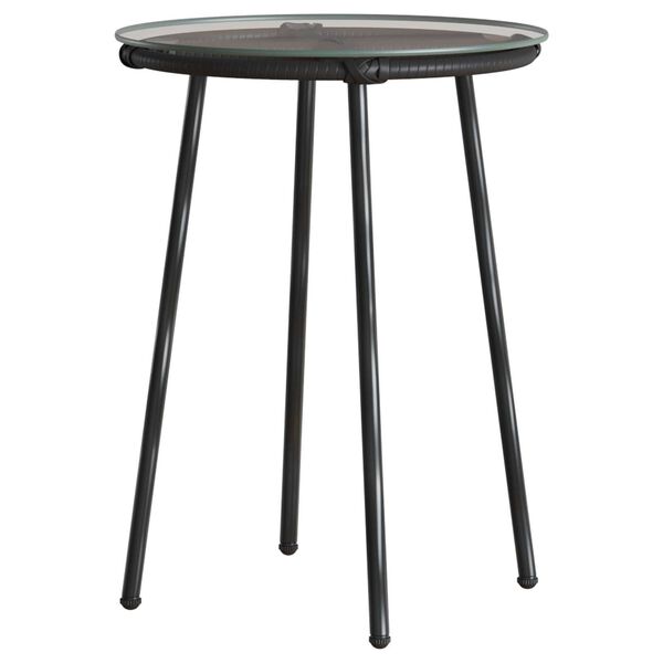 vidaXL Σέτ φαγητού για κήπο 3 pcs Μαύρο, Ανθρακί 35 x 35 x 45 εκ