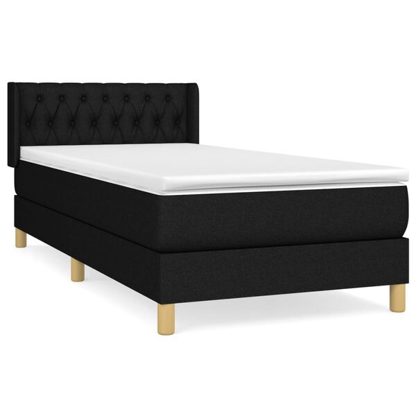 vidaXL &Kappa;&rho;&epsilon;&beta;ά&tau;&iota; Boxspring &mu;&epsilon; &Sigma;&tau;&rho;ώ&mu;&alpha; &Mu;&alpha;ύ&rho;&omicron; 90x190 &epsilon;&kappa;.&Upsilon;&phi;&alpha;&sigma;&mu;ά&tau;&iota;&nu;&omicron;