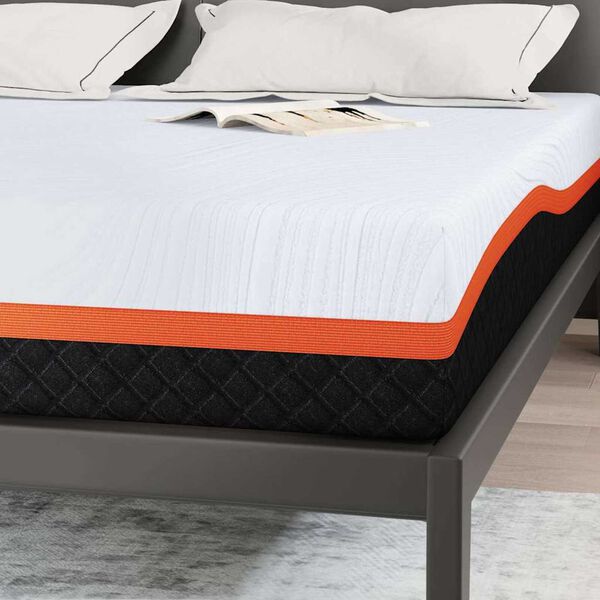 vidaXL Στρώμα Λευκό, Γκρι 200 x 200 cm Pěna