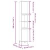 vidaXL Ντουλάπι Μπάνιου Μαύρο 30x30x190 εκ. Επεξεργασμένο Ξύλο