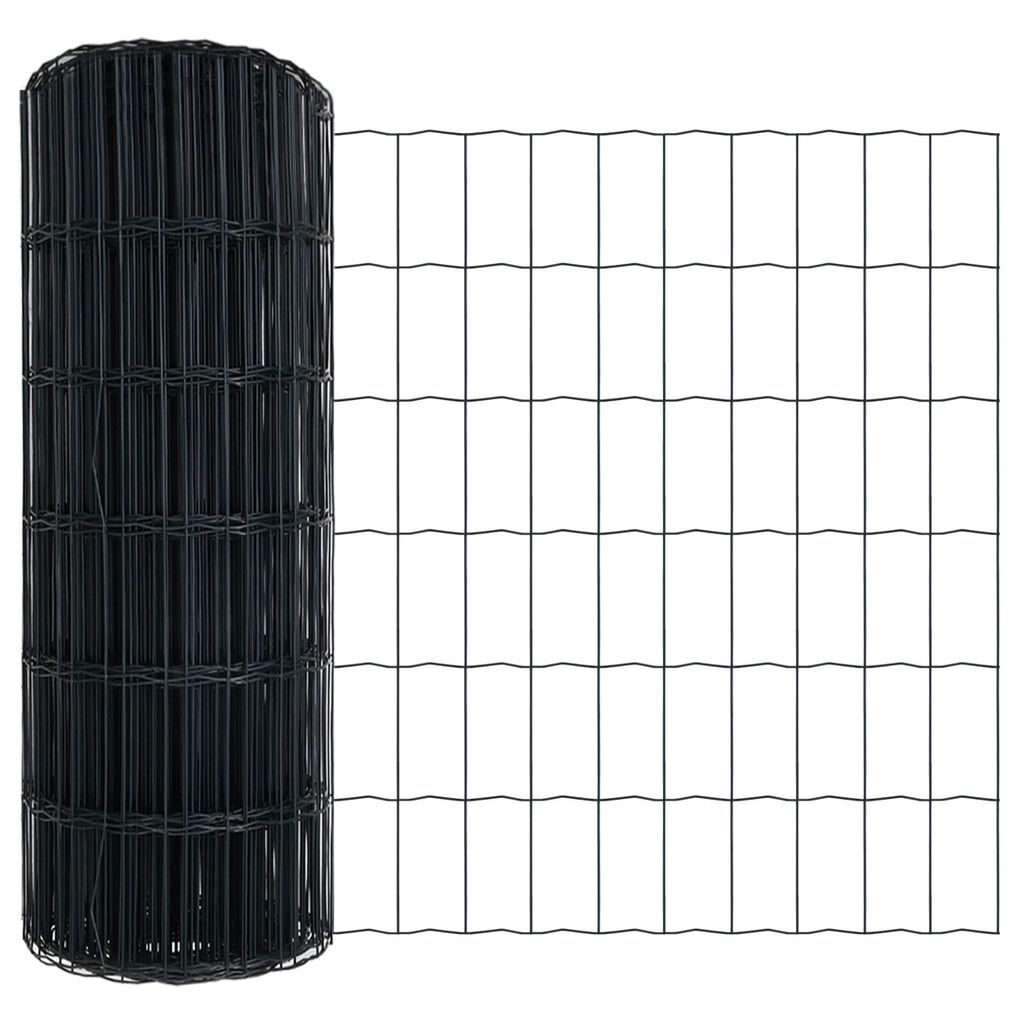 vidaXL Euro Fence με 7 Στενούς Πότσες 0.4x10 μ Γαλβανισμένος Χάλυβας