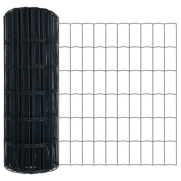 vidaXL Euro Fence με 7 Στενούς Πότσες 0.4x10 μ Γαλβανισμένος Χάλυβας