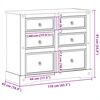 vidaXL Συρταριέρα Corona 110 x 43 x 91 εκ. από Μασίφ Ξύλο Πεύκου