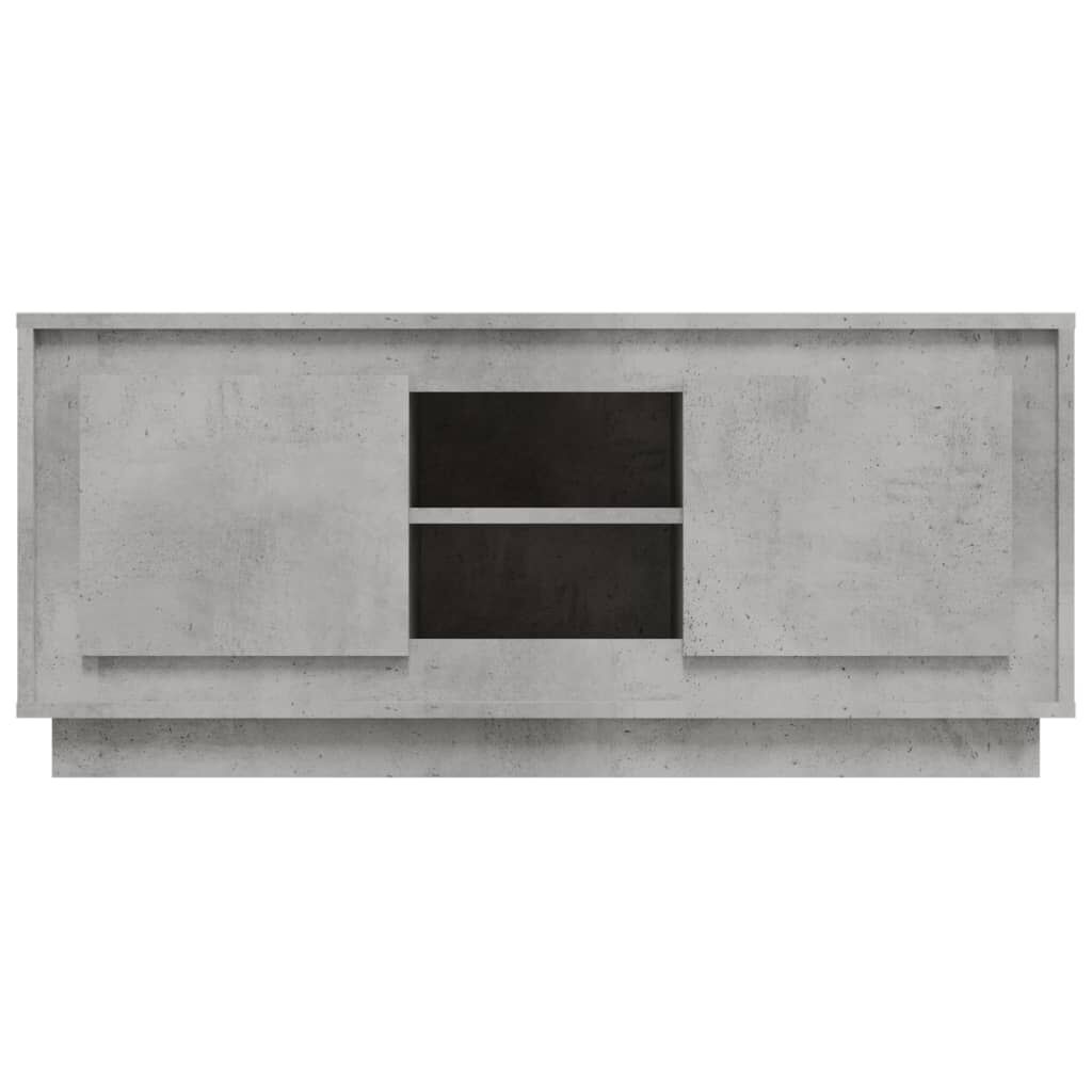vidaXL Έπιπλο Τηλεόρασης Γκρι Σκυροδέματος 102x35x45εκ. Επεξεργ. Ξύλο