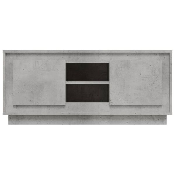 vidaXL Έπιπλο Τηλεόρασης Γκρι Σκυροδέματος 102x35x45εκ. Επεξεργ. Ξύλο