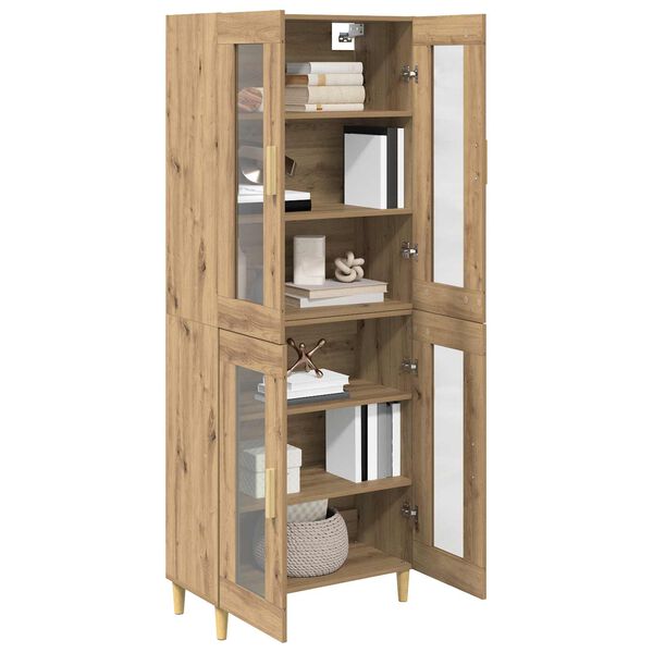vidaXL Highboard Artisan Oak 69,5 x 34 x 180 &epsilon;&kappa;. &Epsilon;&pi;&epsilon;&xi;&epsilon;&rho;&gamma;&alpha;&sigma;&mu;έ&nu;&omicron; &xi;ύ&lambda;&omicron;