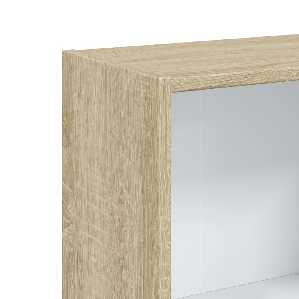 vidaXL Βιβλιοθήκη με 3 Ράφια Λευκό/Sonoma 40x24x109 εκ. Επεξεργ. Ξύλο