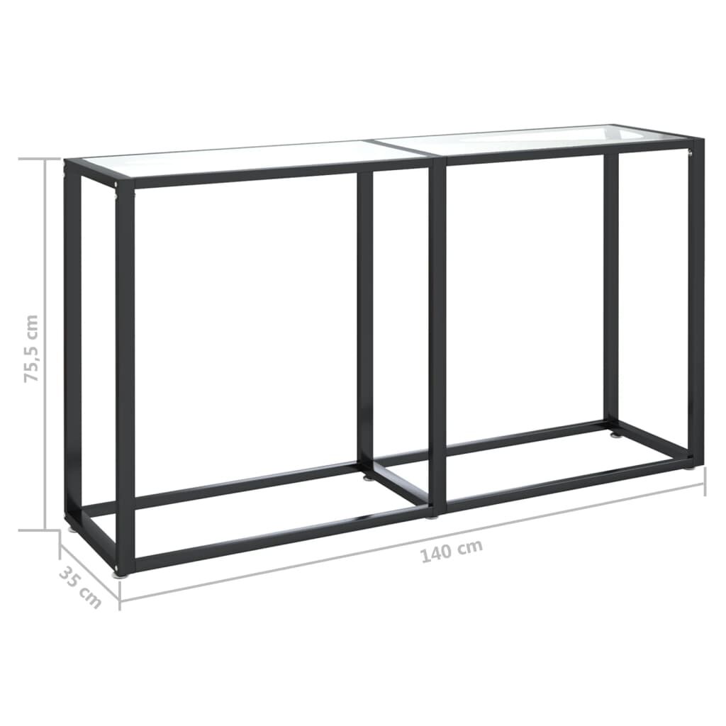 vidaXL Τραπέζι Κονσόλα Διαφανές 140x35x75,5 εκ. από Ψημένο Γυαλί