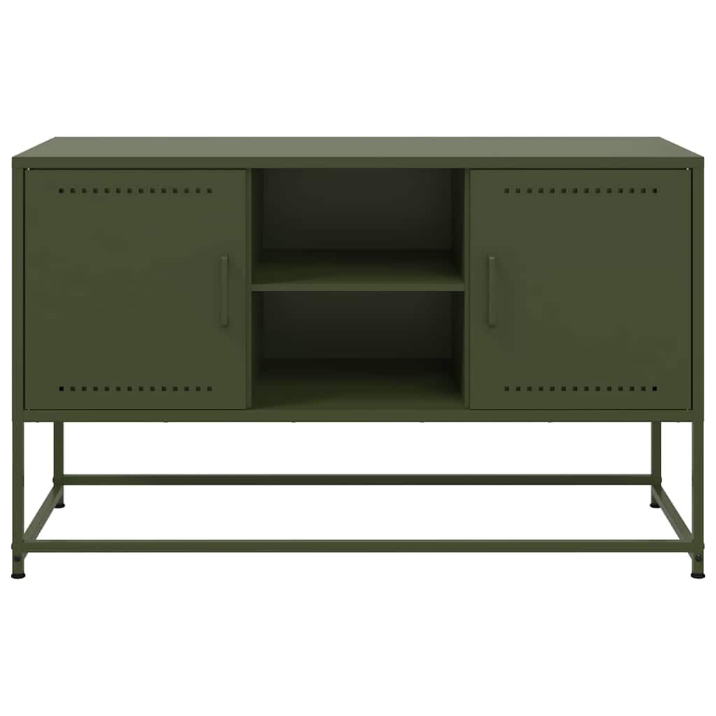 vidaXL Έπιπλο Τηλεόρασης Πράσινο Λαδί 100,5x39x60,5 εκ. από Ατσάλι