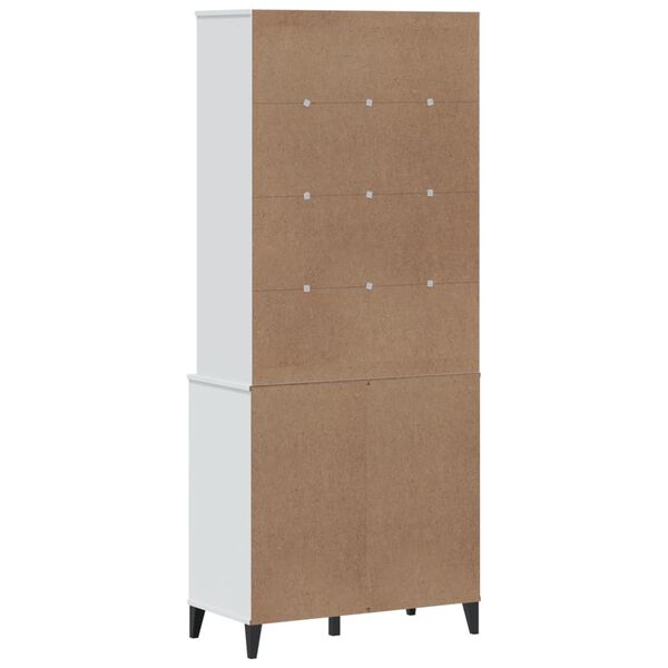 vidaXL Ντουλάπι Ψηλό VIKEN Λευκός 80x40x190 εκ. από Μασίφ Ξύλο Πεύκου