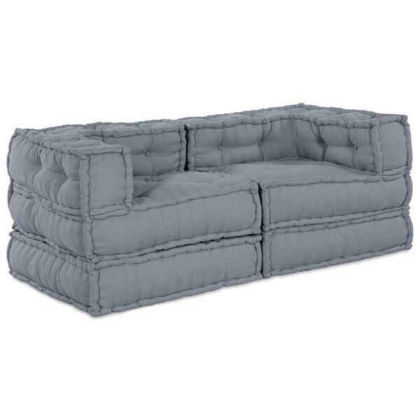 vidaXL Μαξιλάρι 2 pcs Γκρι 70 x 70 x 54 εκ Πολυεστέρας