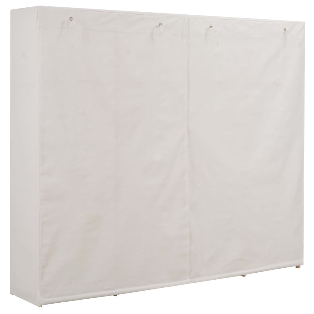 vidaXL Ντουλάπα Λευκή 200 x 40 x 170 εκ. Υφασμάτινη