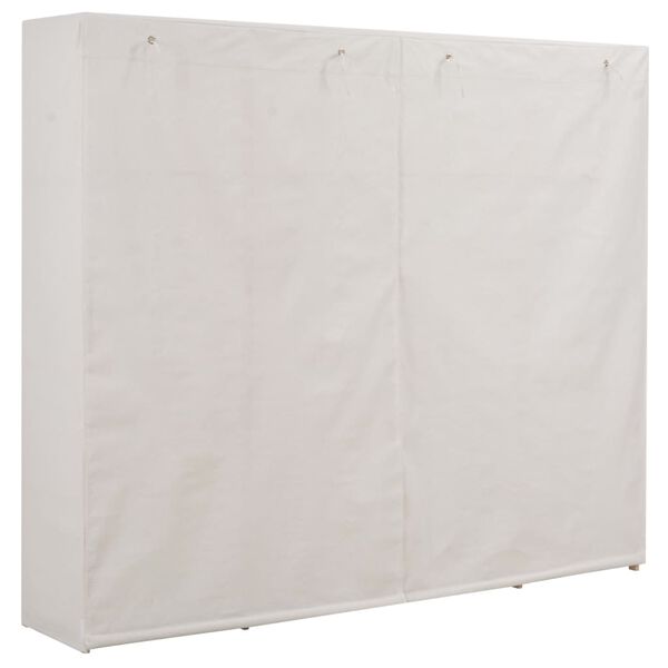 vidaXL Ντουλάπα Λευκή 200 x 40 x 170 εκ. Υφασμάτινη