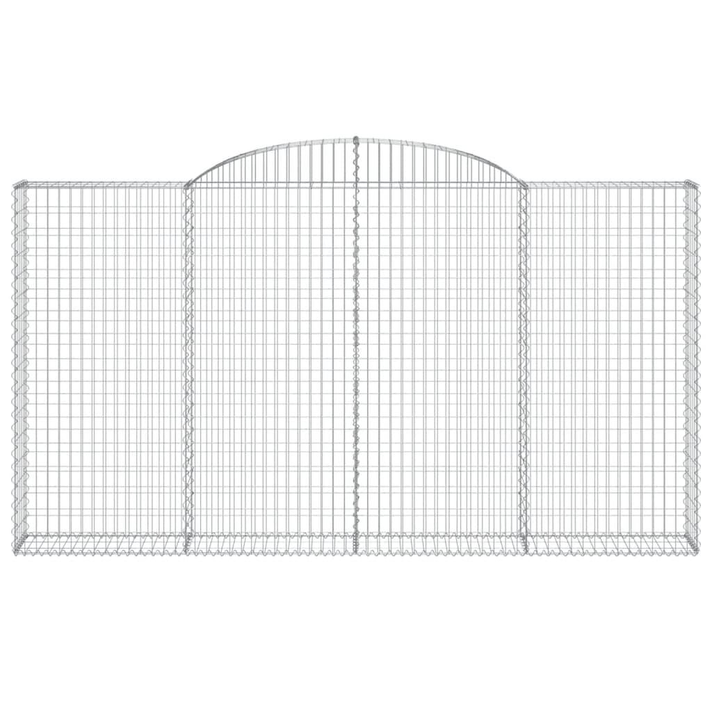 vidaXL Συρματοκιβώτια Τοξωτά 7 τεμ. 300x30x160/1800 εκ. Γαλβαν. Ατσάλι